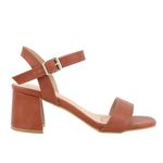 Sandalia Napa Marrom Salto Bloco 80020