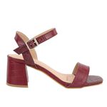 Sandalia Croco Marsala Salto Bloco 80020