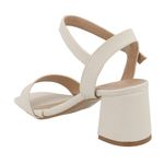 Sandalia Off White Salto Bloco 80020