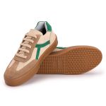 Tenis Casual Feminino Nobock Multi Recortes BEGE Verde