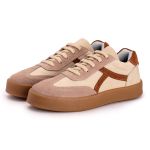 Tenis Casual Feminino Nobock Multi Recortes Salmão Ferrugem 