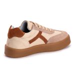 Tenis Casual Feminino Nobock Multi Recortes Salmão Ferrugem 