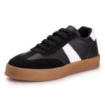 Tenis Casual Feminino Nobock Multi Recortes Preto Branco