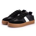 Tenis Casual Feminino Nobock Multi Recortes Preto Branco