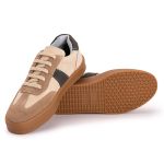 Tenis Casual Feminino Nobock Multi Recortes Bege Cinza