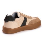 Tenis Casual Feminino Nobock Multi Recortes Bege Cinza