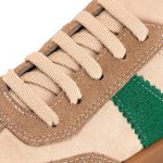 Tenis Casual Feminino Nobock Multi Recortes Bege Verde