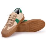 Tenis Casual Feminino Nobock Multi Recortes Bege Verde