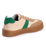 Tenis Casual Feminino Nobock Multi Recortes Bege Verde
