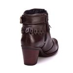 Bota Coturno Feminino Couro Legitimo Café- REF: 6804 