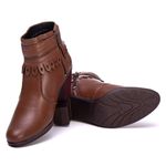 Bota Coturno Feminino Couro Legitimo Mouro- REF: 6804 