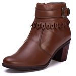Bota Coturno Feminino Couro Legitimo Mouro- REF: 6804 