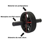 Roda Treinar Abdominal Preto - Ref: RODA