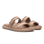 Sandália Birken Feminina Detalhes Corda Garoa Caramelo