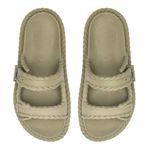 Sandália Birken Feminina Detalhes Corda Garoa Militar