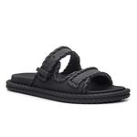 Sandália Birken Feminina Detalhes Corda Garoa Preto
