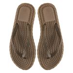 Chinelo Rasteira Feminino Trançado Serena Ocre