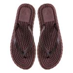 Chinelo Rasteira Feminino Trançado Serena Vinho