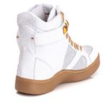 Tênis Sneaker Couro Legitimo Branco - REF: 10100 Ocre