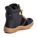 Tênis Sneaker Couro Legitimo Preto - REF: 10100 Ocre