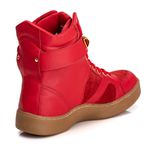 Tênis Sneaker Couro Legitimo Vermelho - REF: 10100 Ocre