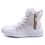 Tênis Sneaker Couro Legitimo Branco - REF: 10200