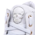 Tênis Sneaker Couro Legitimo Branco - REF: 10200