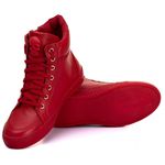 Tênis Sneaker Couro Legitimo Vermelho - REF: 10200