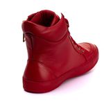 Tênis Sneaker Couro Legitimo Vermelho - REF: 10200