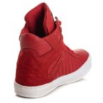 Tênis Sneaker Couro Legitimo Vermelho - REF: 20100