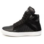 Tênis Sneaker Couro Legitimo Preto - REF: 20100