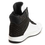 Tênis Sneaker Couro Legitimo Branco/Preto - REF: 20100 Street