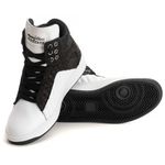 Tênis Sneaker Couro Legitimo Branco/Preto - REF: 20100 Street