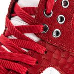 Tênis Sneaker Couro Legitimo Branco/Vermelho - REF: 20100 Street
