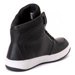 Tênis Sneaker Couro Legitimo Preto/Branco - REF: 20300 Street