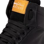Tênis Sneaker Couro Legitimo Preto/Branco - REF: 20300 Street