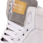 Tênis Sneaker Couro Legitimo Off-White/Cinza - REF: 20300 Street