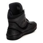 Tênis Sneaker Couro Legitimo Preto - REF: 20500