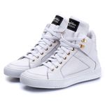 Tênis Sneaker Couro Legitimo Branco - REF: 50130
