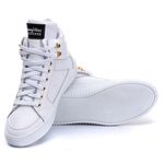 Tênis Sneaker Couro Legitimo Branco - REF: 50130