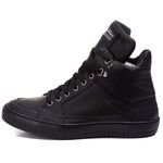 Tênis Sneaker Couro Legitimo Preto - REF: 50130