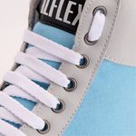 Tênis Sneaker Couro Sintético Azul - REF: 60120 Lona