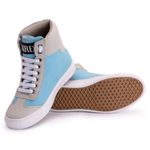 Tênis Sneaker Couro Sintético Azul - REF: 60120 Lona