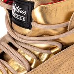 Tênis Sneaker Couro Legitimo Dourado - REF: 60130