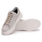 Sapatênis Casual Em Couro Legitimo Masculino Off White 60230 