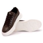Sapatênis Casual Em Couro Legitimo Masculino Café 60230