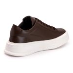 Sapatênis Casual Em Couro Legitimo Masculino Café 60230