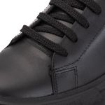 Sapatênis Casual Em Couro Legitimo Masculino Preto 60230 