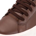 Sapatênis Casual Em Couro Legitimo Masculino Caramelo 60230 