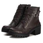 Bota Coturno Feminino Couro Legitimo Café - REF: 6732